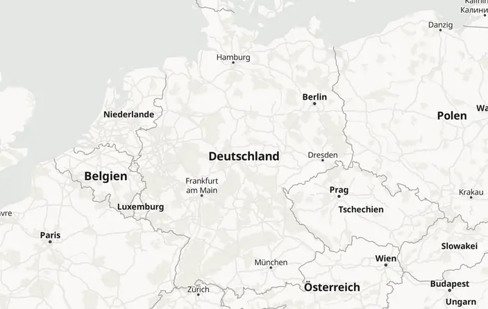 Kartenvorschau: Deutschland mit den Standorten der Beraterinnen